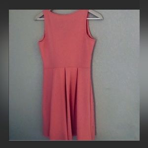 Coral colored vintage cut dress